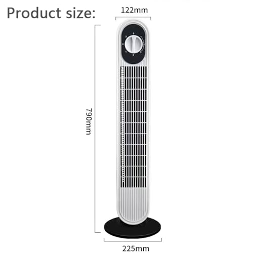 Ventilador de Torre para Dormitorio, Ventilador de pie silencioso de 30 dB para Dormir, Enfriador de Aire de 8 m/s, 3 velocidades, oscilación de 80°, Aire Acondicionado portátil para casa, o