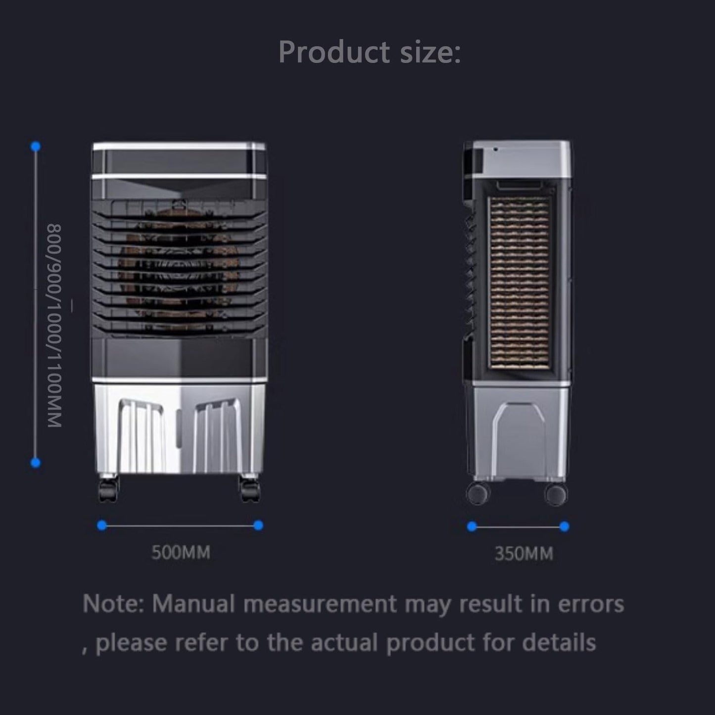 Climatizador Evaporativo Portátil 50 L con Control Remoto, Oscilación de 120°, Temporizador de 12 Horas y 3 Modos – Sin Tubo de Escape