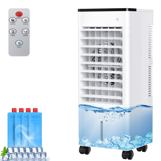 Aire Acondicionado Portátil 3 en 1 con Humidificador y Ventilador, 6L, Silencioso, Bajo Consumo, 3 Velocidades, Control Remoto, Temporizador 15H – Ideal para Hogar u Oficina