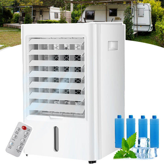 Aire Acondicionado Portátil 4 en 1 con Tanque de Agua de 4 L, Temporizador, 3 Velocidades y Control Remoto – Pedenencelia, 24 V